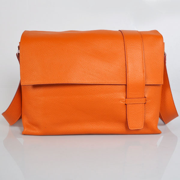 92113 Hermes Alfred uomini Bag in pelle clemence a Orange